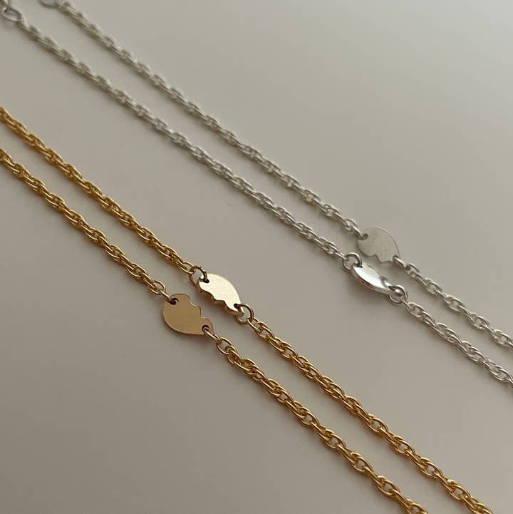 Gioielli By Gabriella - Wholesale Charm/Dangle Bracelet - Best Friend Heart Bracelet Set