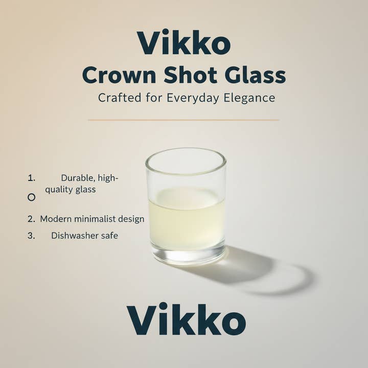 Kadra Kitchenware – Großhandel Schnapsgläser – Vikko - Crown Schnapsglas 3 Oz3