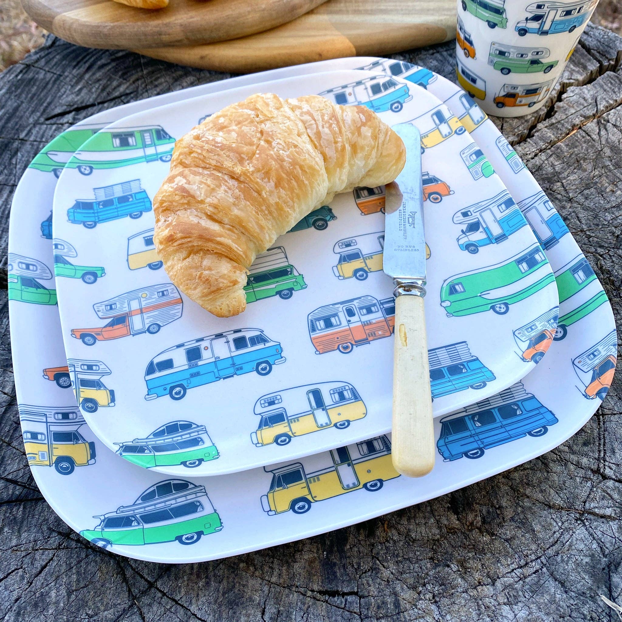 Van Go Collections – Engroshandel Middagstallerken – Bambusplade | 22cm | The Camper Collection0