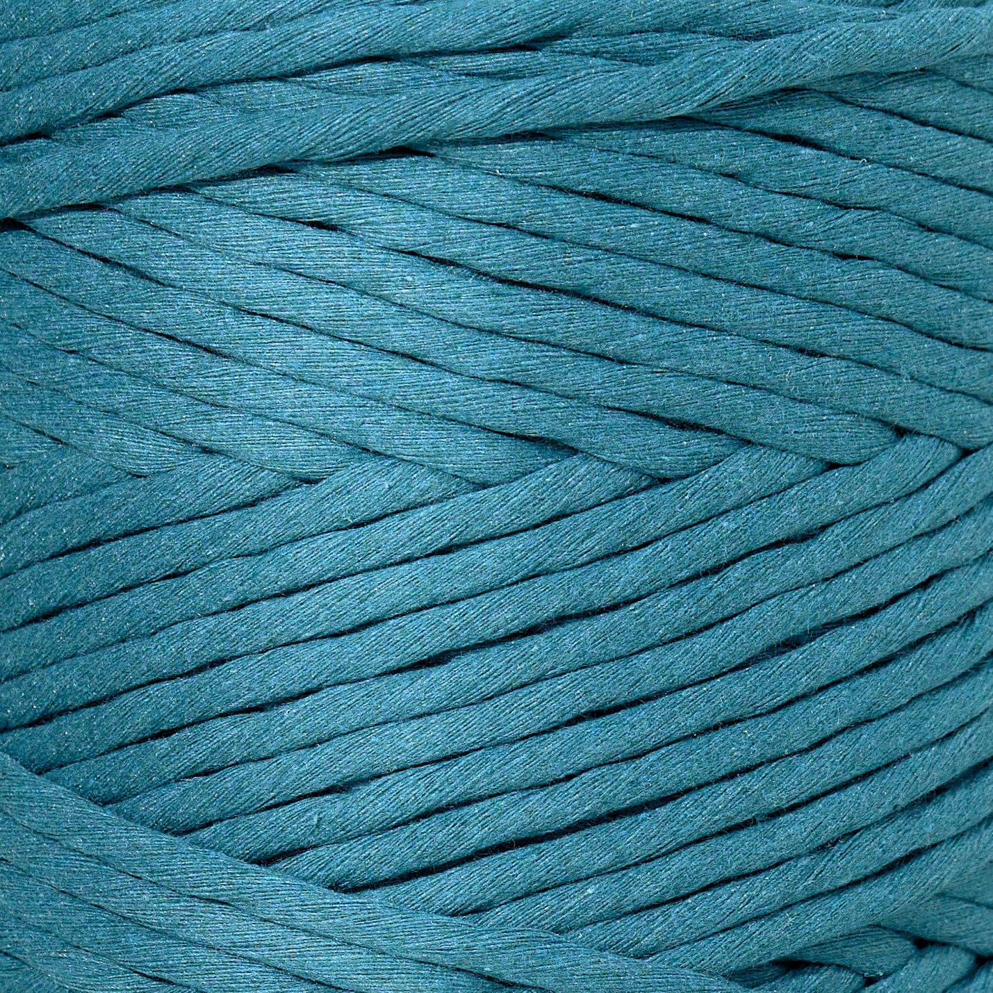 Ganxxet, Inc. – wholesale Craft supplies – SOFT COTTON CORD ZERO WASTE 6 MM - 1 SINGLE STRAND - OCEAN TEAL COLOR1