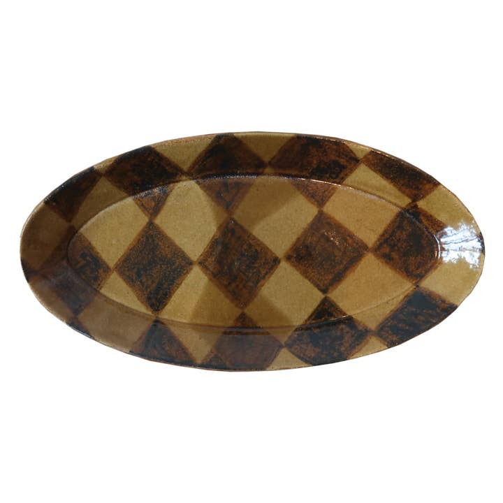 Honey Glaze Circus Dish - Long Oval for wholesale by Paige Mitchell