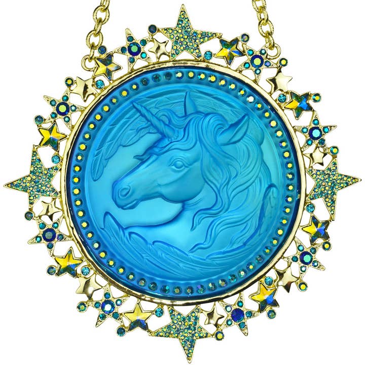 Starlight Galaxy Mystic Cloudwalker Ornament (Goldtone/Mystic Blue Sphinx) for wholesale by Kirks Folly