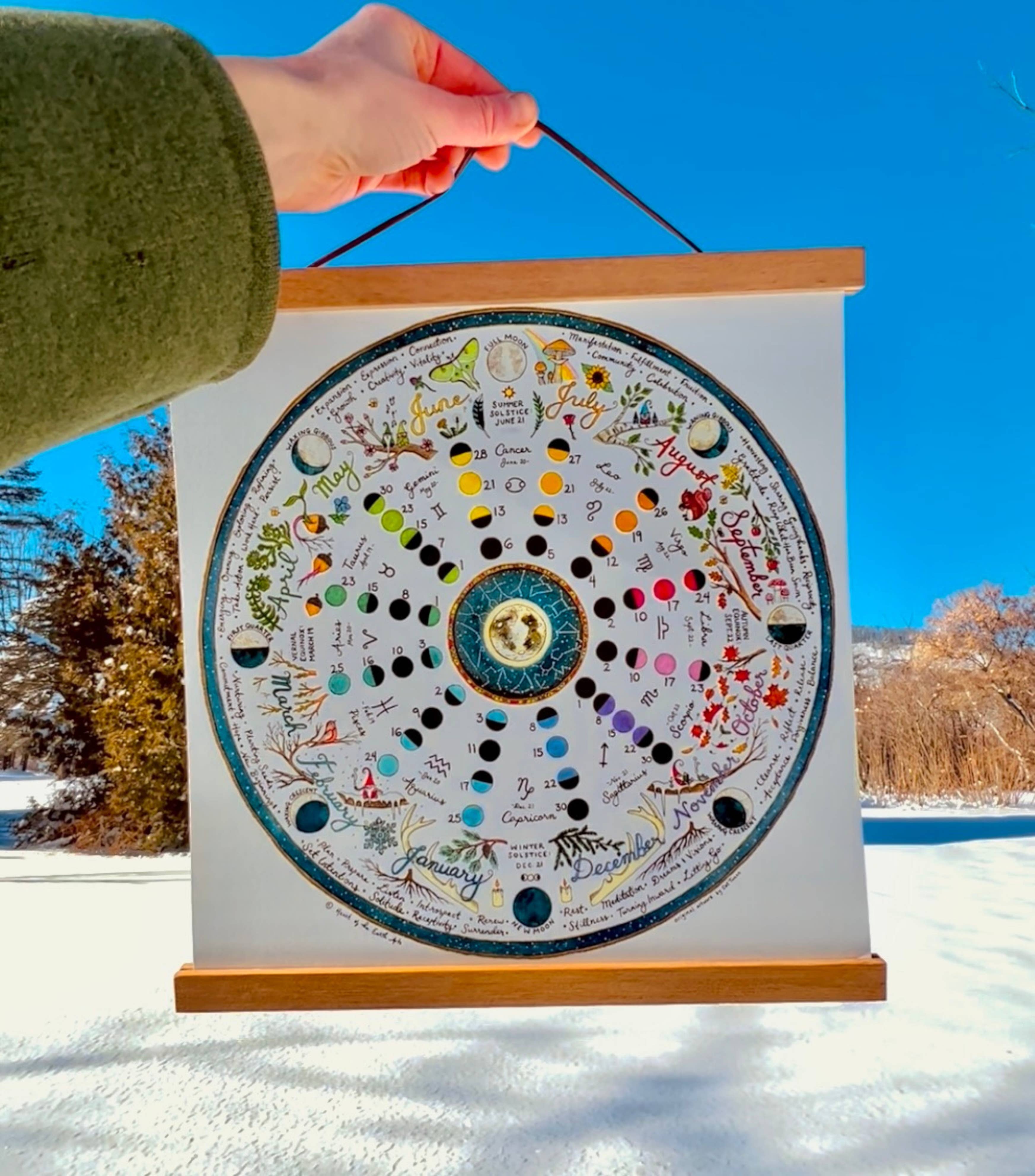 Heart of the Earth Arts - Wholesale Kalender - 2026 Maankalender | Wiel van het Jaar