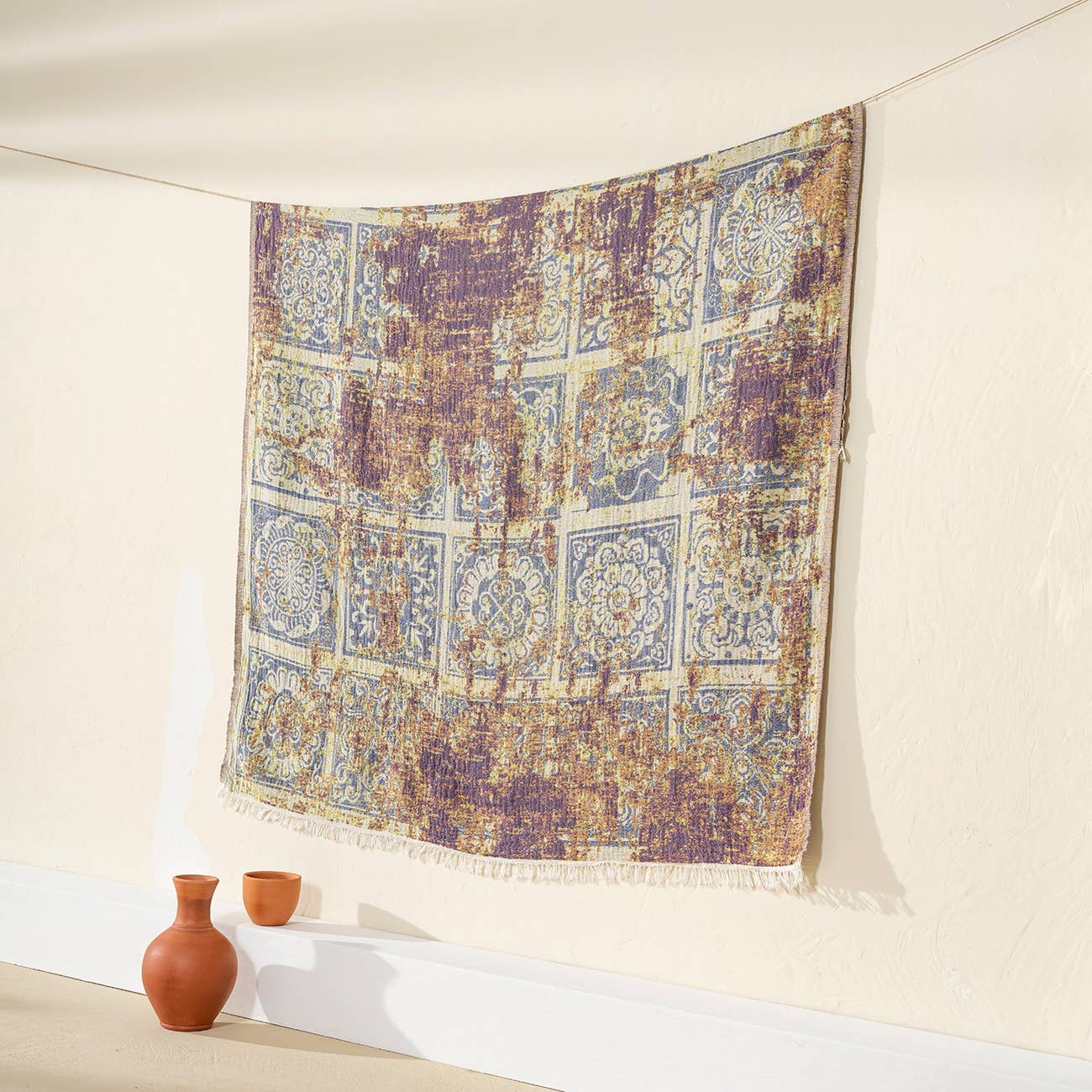 Kikoya – Großhandel Überwurfdecke – 100 % Baumwoll-Wohndecke im Landhausstil, 130 x 170 cm8