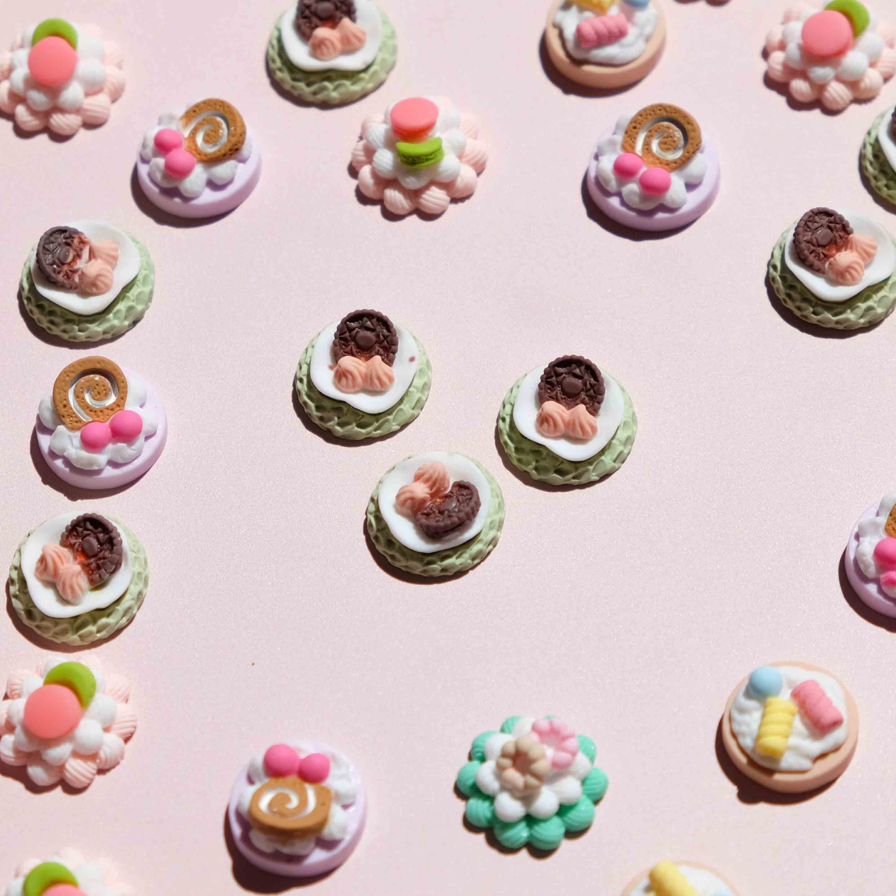 Moon Bunny - Wholesale Craft supplies - 3D Fruit Macaron Cakes (4 pcs)7