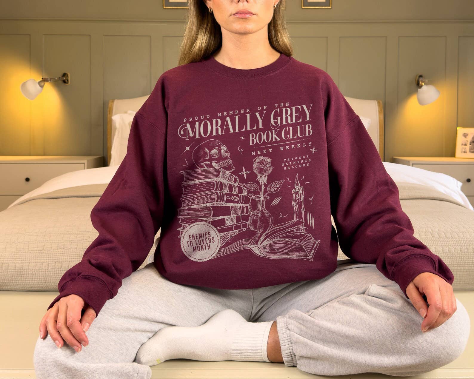 CVH DREAMY LTD - Wholesale Graphic Sweatshirt - Women's - Morally Grey Book Club Sweatshirt, Dark Romance Shirt 3