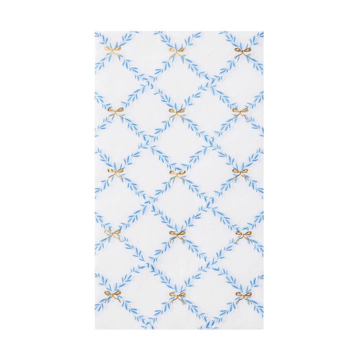 Bonjour Fête - Vendita all'ingrosso Tovagliolo monouso - ASCIUGAMANI OSPITI AZZURRO CIELO A GRIGLIA0