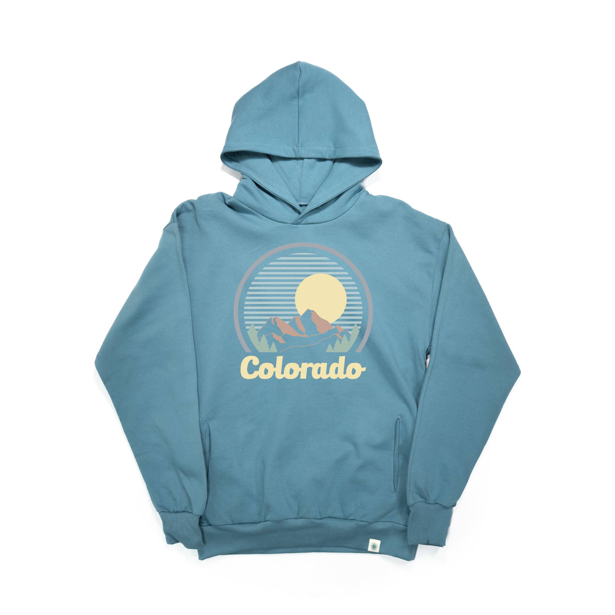 Snow Business USA - Wholesale Hoodie - Unisex - Colorado Sun Mountain Steel Blue Classic Hoodie
