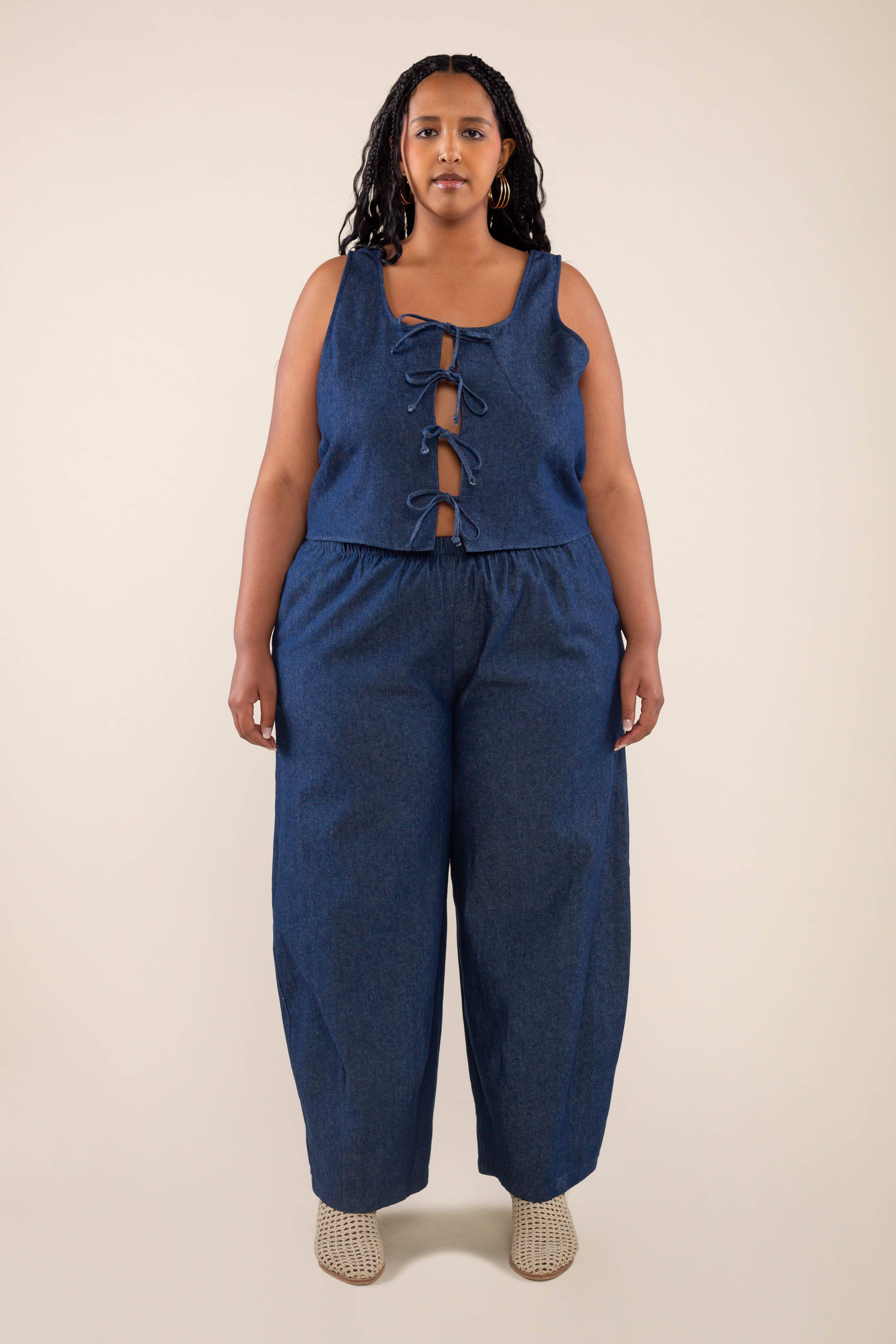 NLT - Wholesale Jeans - Women's - Denim Lantern Pant - Plus Size | High Rise Barrel Jeans5
