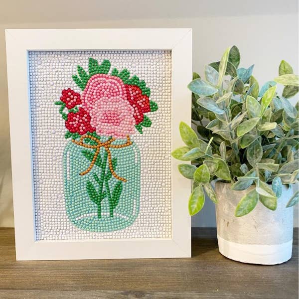 Addison Lane Designs Inc. - Vente Kit de bricolage - Kit d'art en forme de diamant Mason Jar