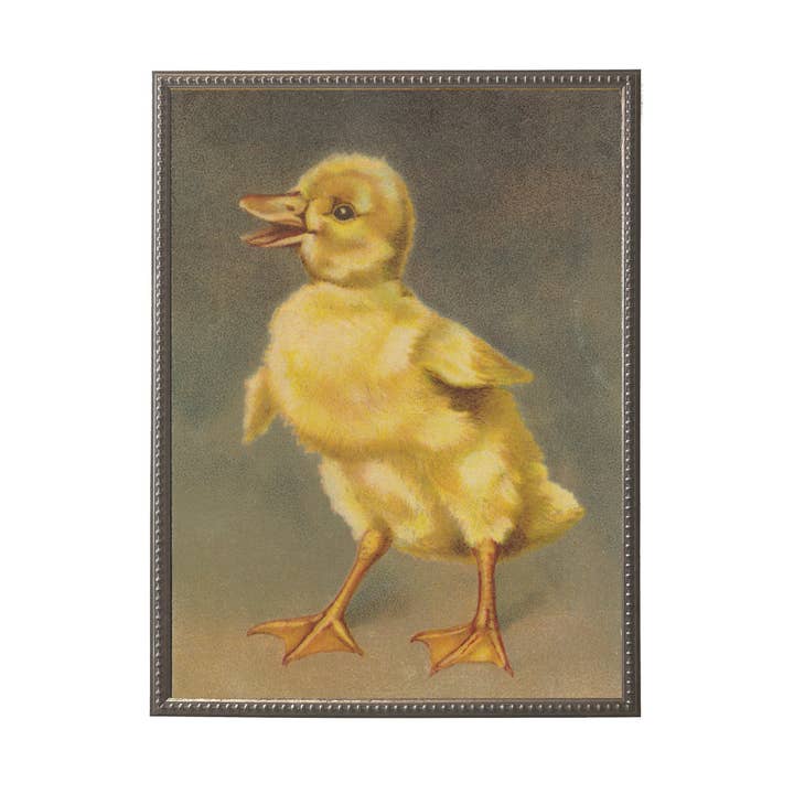 Vintage yellow chick painting reproduction for wholesale by Antique Curiosities Inc