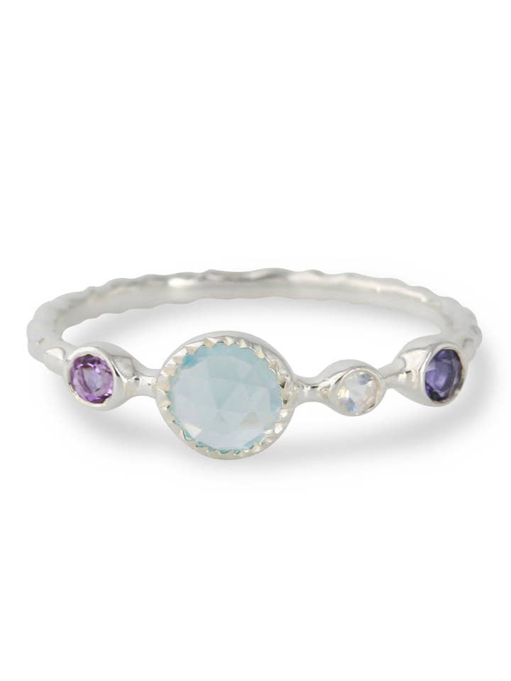 Silberring mit div. Edelsteinen für den Großhandel von Campur GmbH