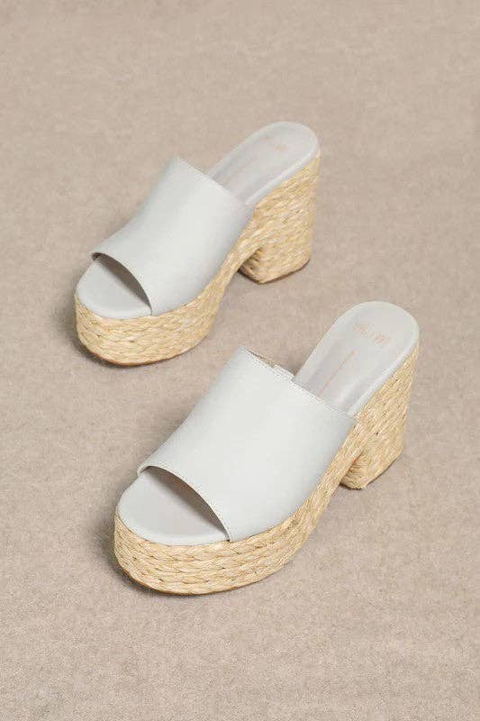 Mars Sky Shoes Wholesale - Wholesale Platform Heels - Women's - Miim ASHLYN Women Raffia Braided Chunky Platform Sandals-12 Pairs Pack-43.95/Pair20