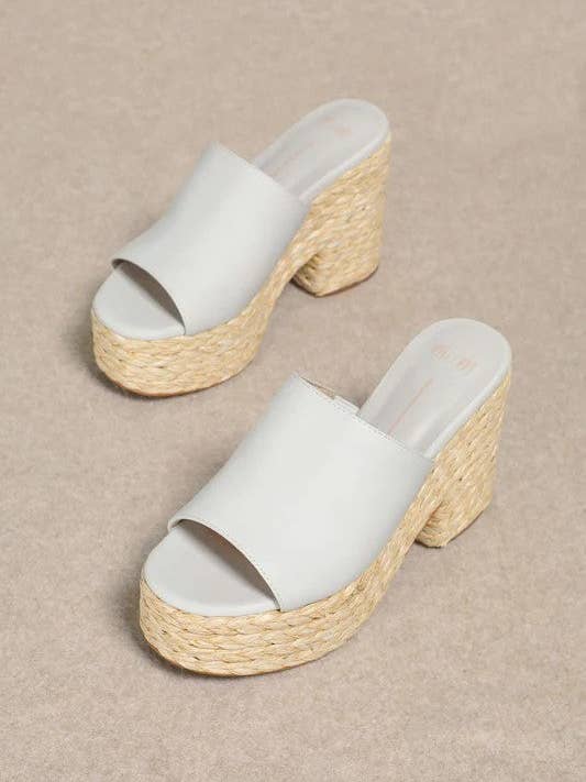 Mars Sky Shoes Wholesale - Wholesale Platform Heels - Women's - Miim ASHLYN Women Raffia Braided Chunky Platform Sandals-12 Pairs Pack-43.95/Pair20