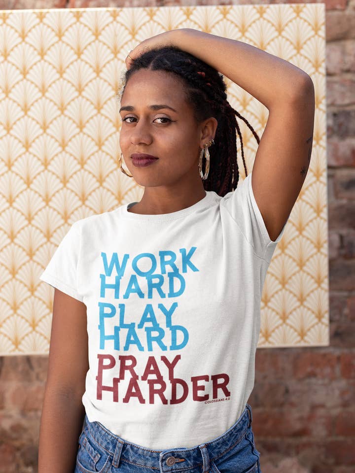 Pray Harder - Unisex Screen Printed T-Shirt for wholesale by Shirts Like Mine