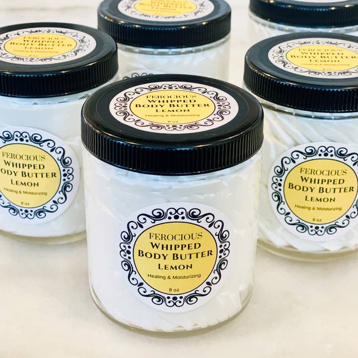 Zitronengeschlagene Körperbutter für den Großhandel von Ferocious Gem