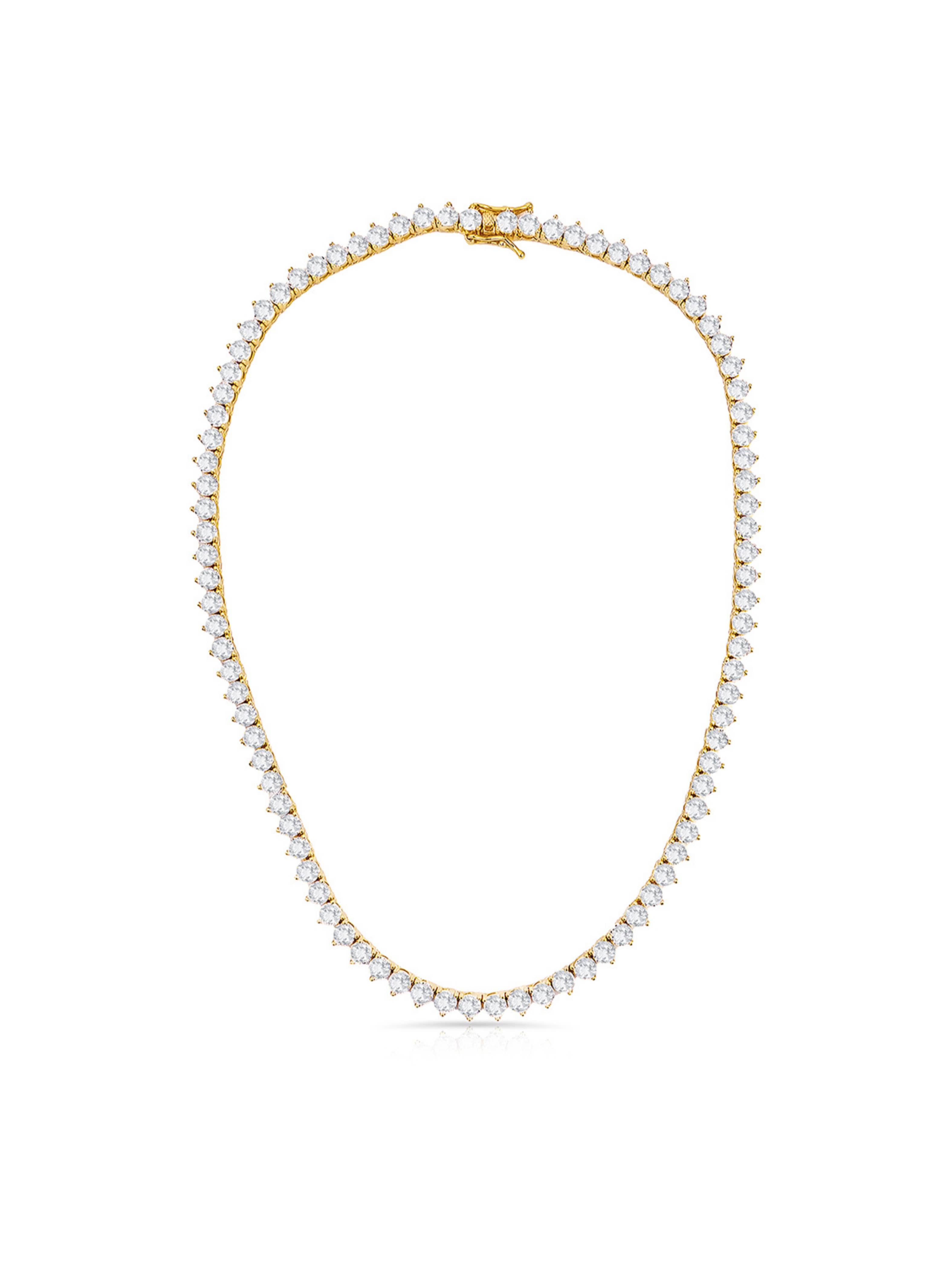 Kasa Karly - Wholesale Pendant/Charm Necklace - THREE POINT IMITATION DIAMOND NECKLACE