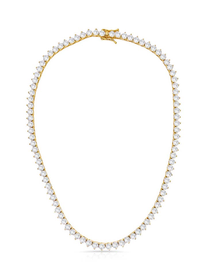 THREE POINT IMITATION DIAMOND NECKLACE for wholesale by Kasa Karly
