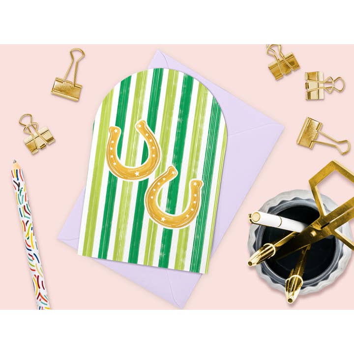 Viel Glück Karte | Glückshufeisen Grußkarte für den Großhandel von Vero Illustrates Art Prints and Greeting Cards