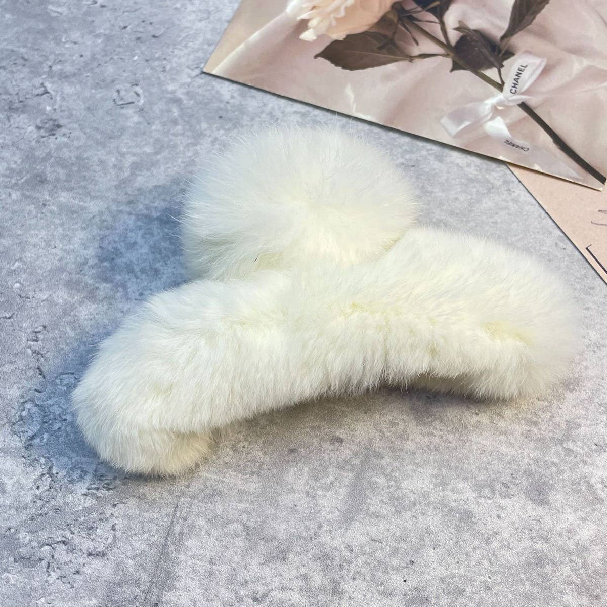 ACCITY - Wholesale Hair Clip - Women's - Rex Rabbit Fur Claws - Elegant Mixed Color Clips_CWASC159140