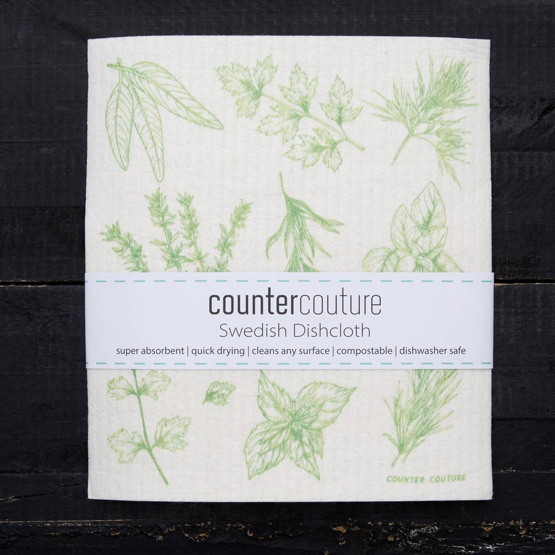 Counter Couture - Wholesale Dishcloth - Herb Swedish Dishcloth | Biodegradable1