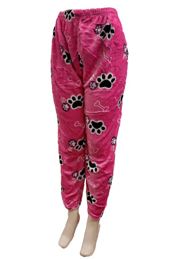 Cap Zone - Wholesale Sleepwear Bottom - Women's - Fuzzy Plush Lounge Pajama Pants5