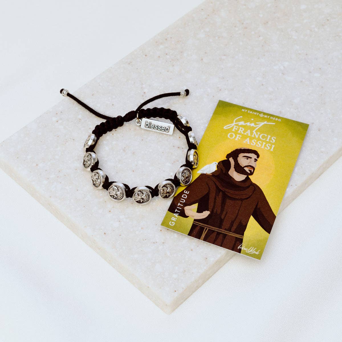 My Saint My Hero - Wholesale Beaded Bracelet - St. Francis Blessing Bracelet0