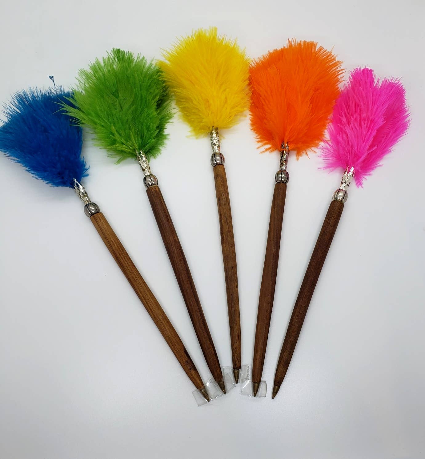 KOLUNTU - Wholesale Pen - Olive Wood and Ostrich Feather Pen7