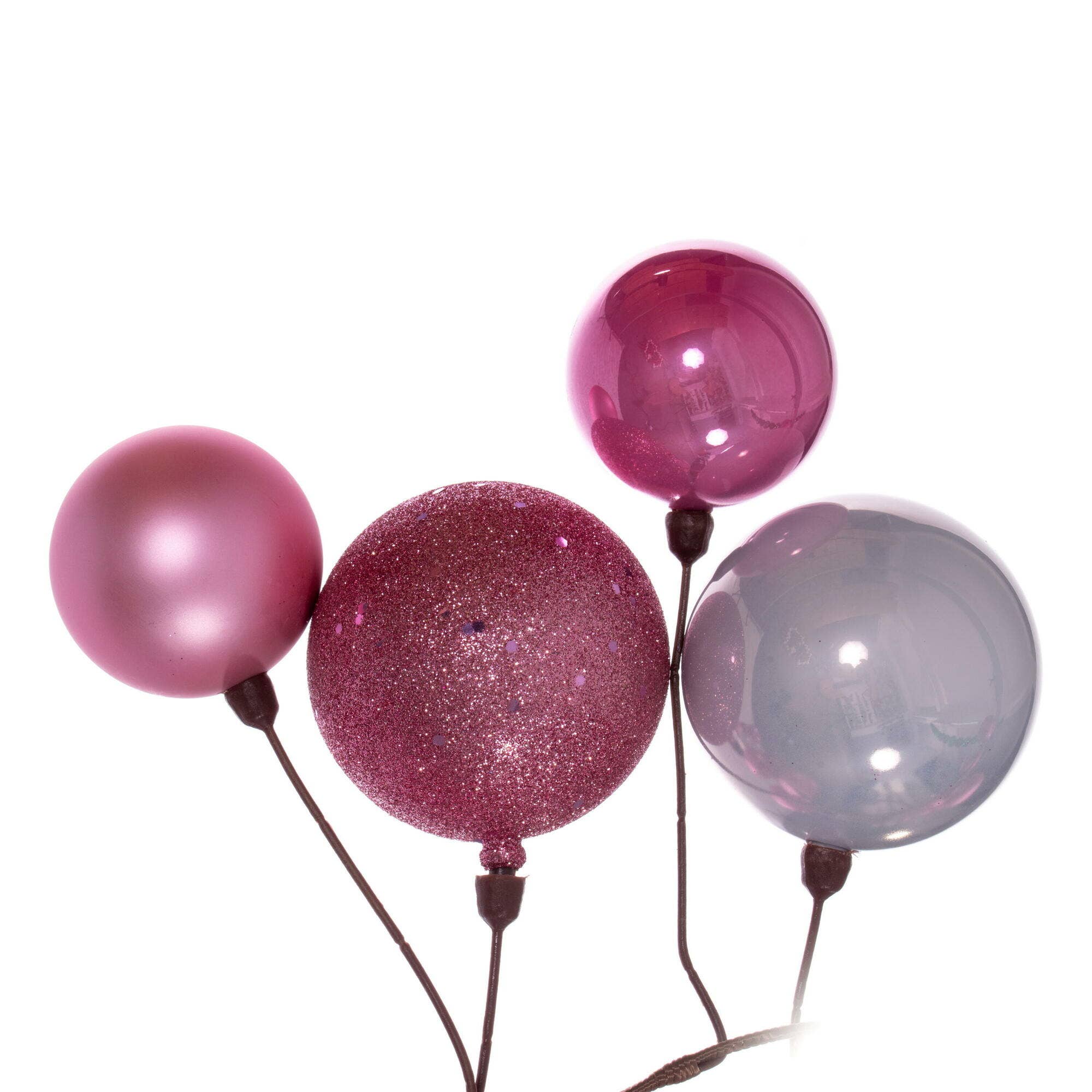 Vickerman 10' Pink Branch Ball Ornament Garland for wholesale on Faire1