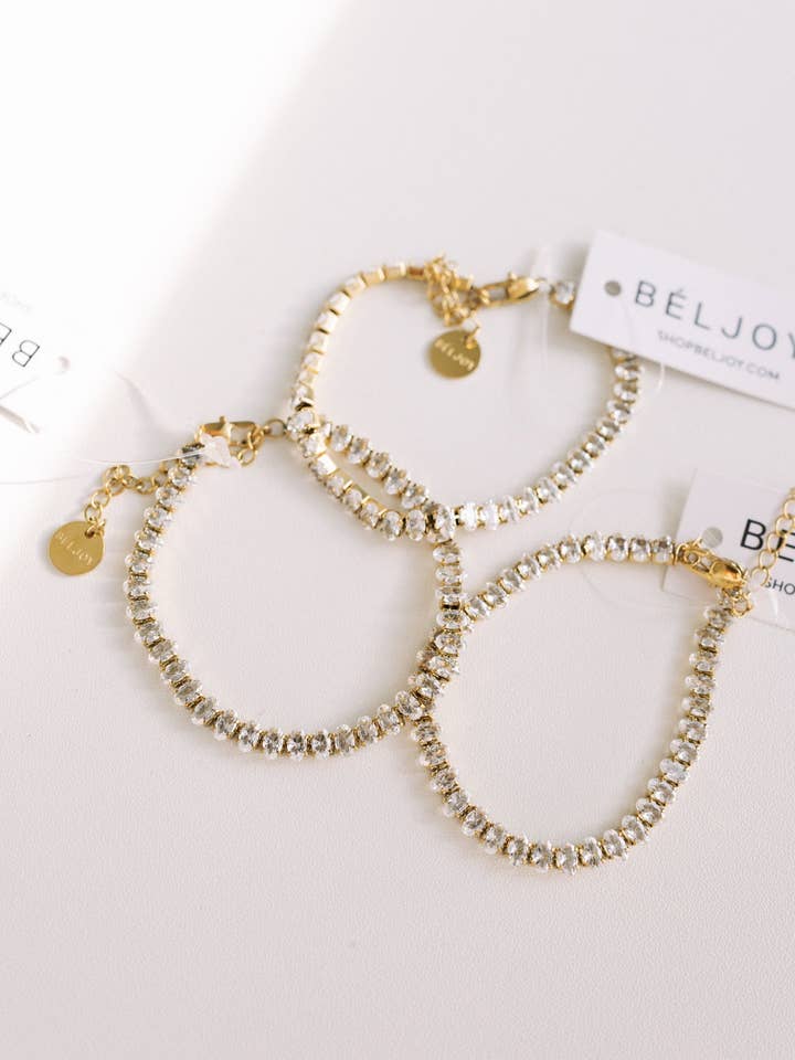 Pulsera de tenis ovalada Basia para venta al por mayor de BELJOY