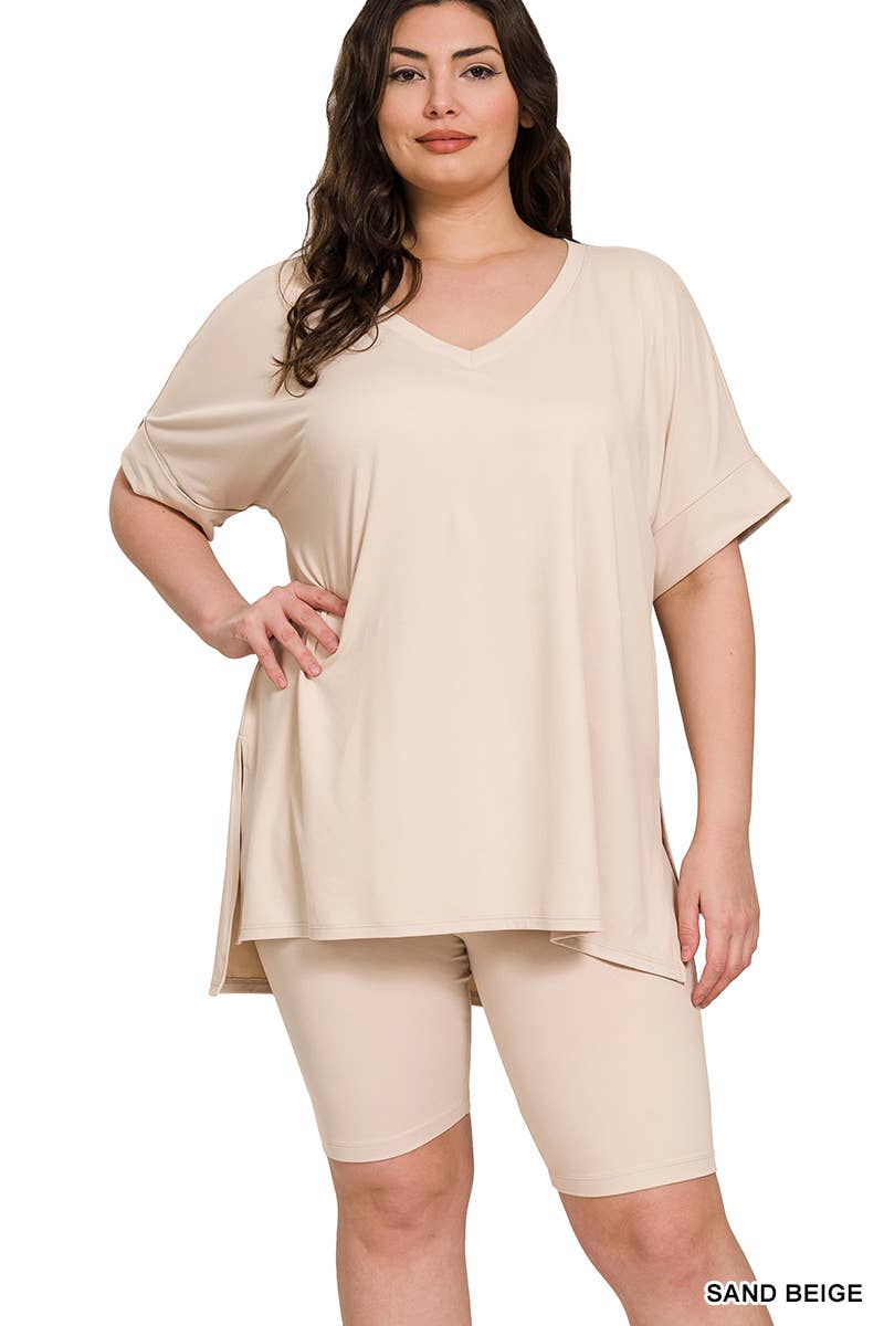 42POPS - Wholesale Lounge Set - Women's - '...Plus Microfiber Top & Leggings 2pc Set1