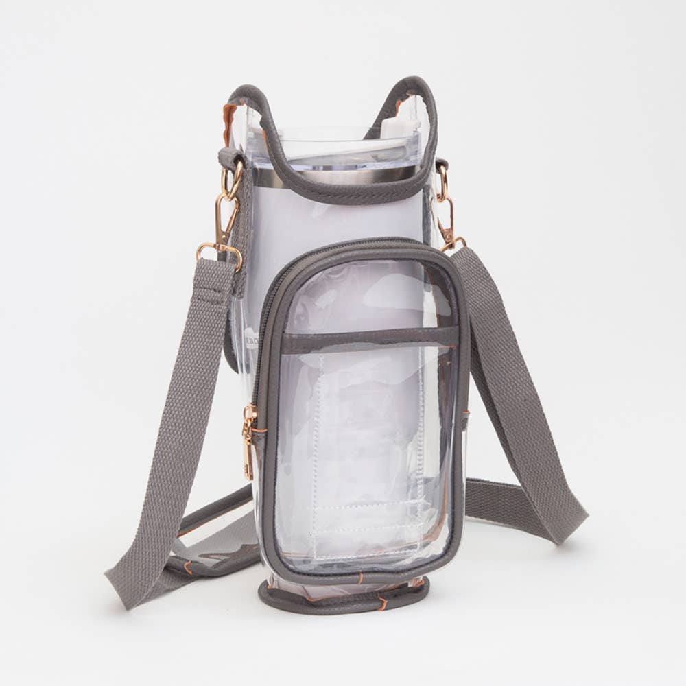 Sensibling Corp. - Vente Sac à bandoulière – femme - Sac bandoulière porte-gobelet transparent9