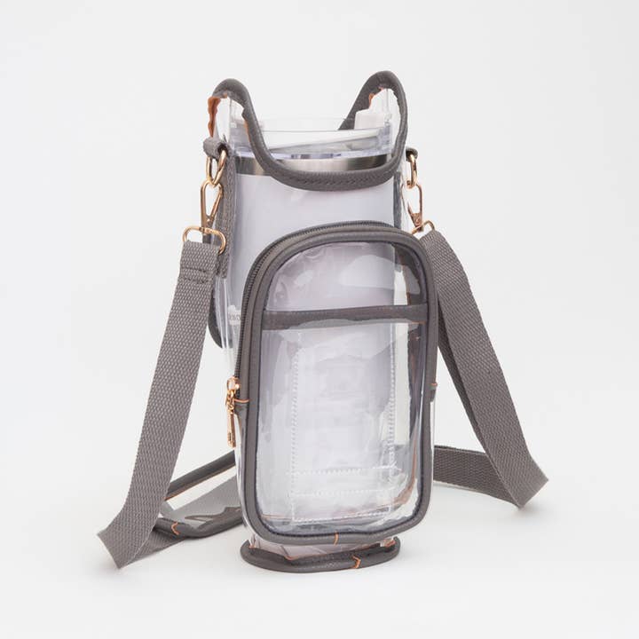 Sensibling Corp. - Wholesale Crossbody Bag - Women's - Transparent Tumbler Carrier Holder Crossbody Bag
9