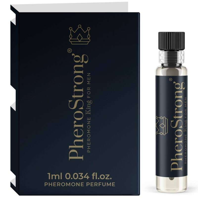 Lingerie Harness Boutique di DeGioannis Samuele - Vendita all'ingrosso Profumi/Eau de toilette - PHEROSTRONG - PROFUMO AI FEROMONI KING PER UOMO 1 ML0