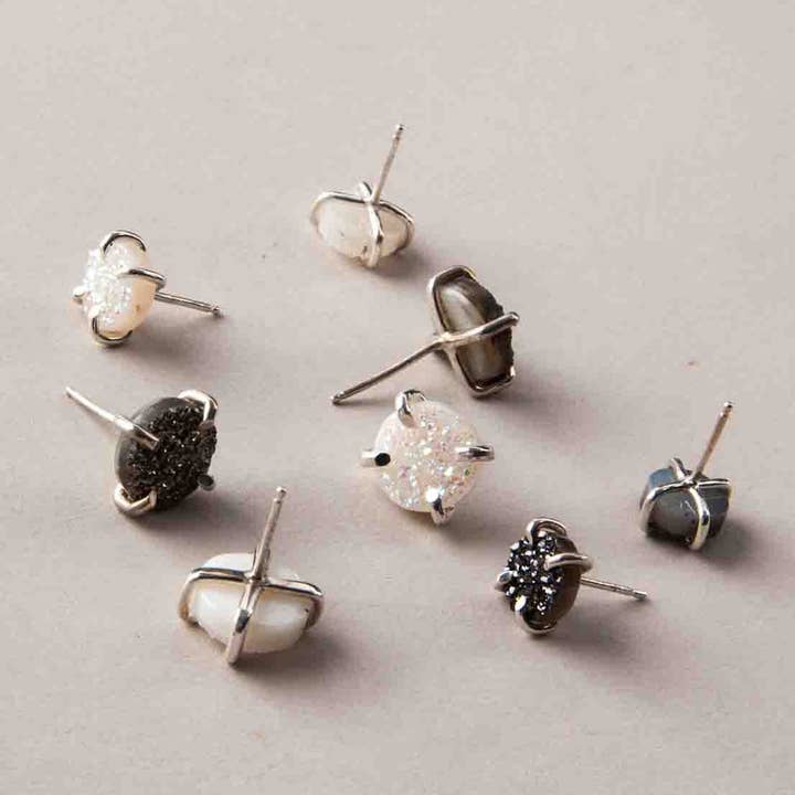 Tachuelas Druzy para venta al por mayor de HALEY LEBEUF JEWELRY