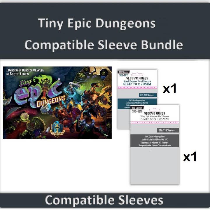 "Tiny Epic Dungeons Retail Version" Sleeve Bundle for wholesale by Mayday Games