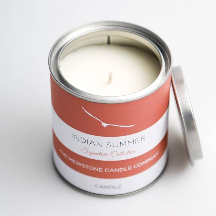 Indian Summer Signature Candle for wholesale by The Mewstone Candle Company
