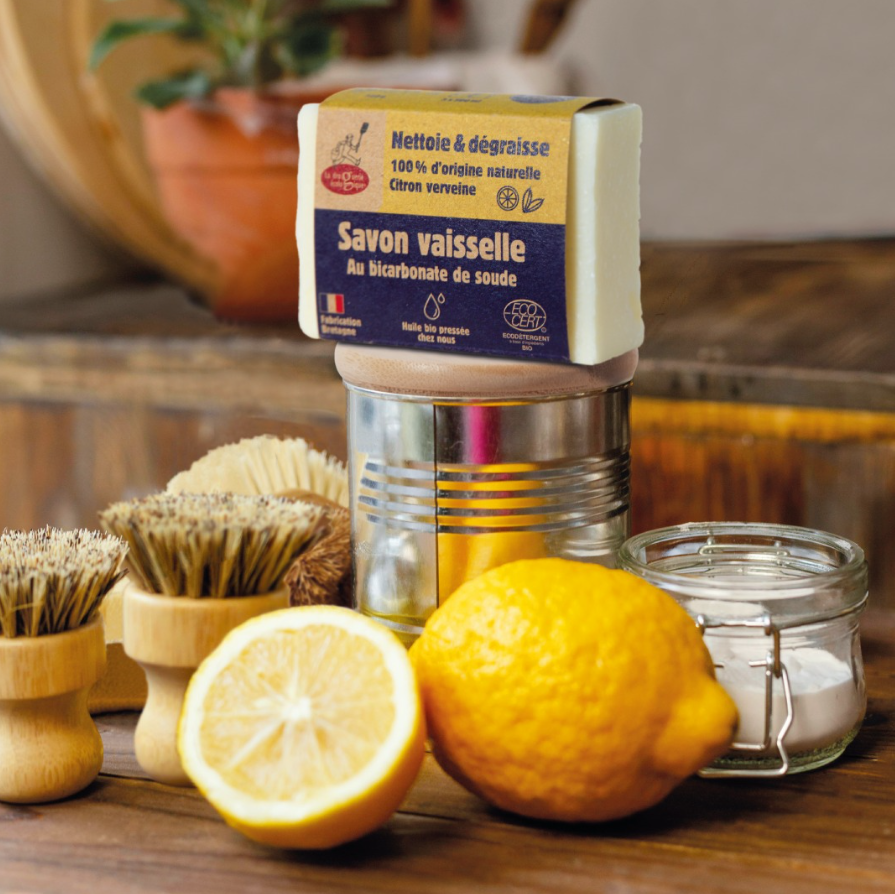 Ecodis - Grand Beau - Wholesale Dish Soap - Dish Soap Bicarbonate Lemon 150g - La Droguerie1