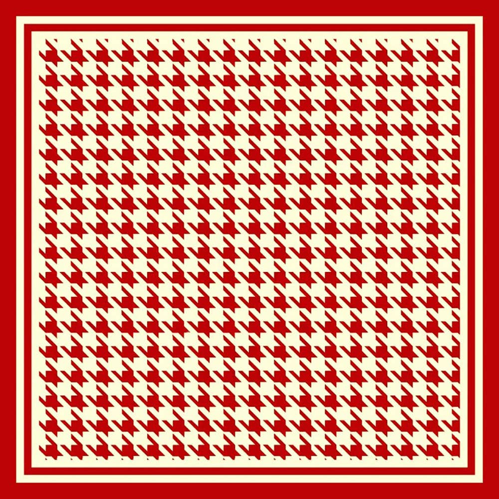 Sensibling Corp. - Venta al por mayor Bufanda - Mujer - Pañuelo cuadrado de satén sedoso con estampado de pata de gallo0