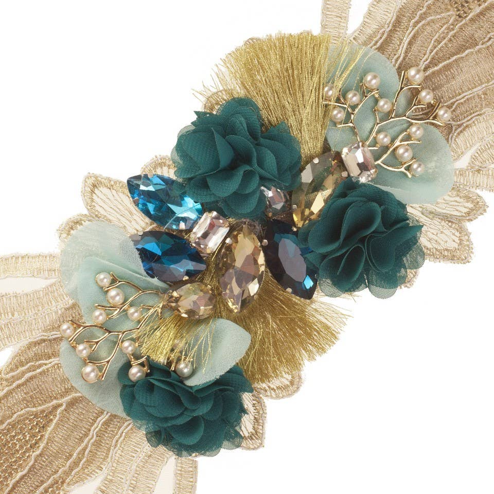 Flormoda - Wholesale Belt - Women's - Flores Haina Aquamarine Belt1