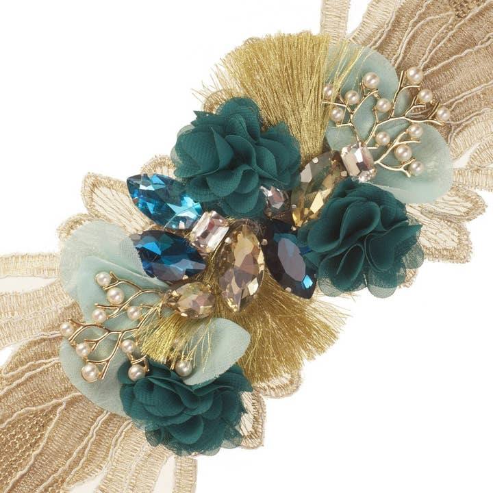 Flormoda - Wholesale Belt - Women's - Flores Haina Aquamarine Belt1