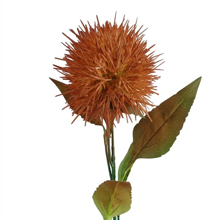 Leaf Design UK LTD - Venta al por mayor Flores artificiales - Paquete de 6x 70cm Tallo Artificial de Cardo Globo Amarillo.