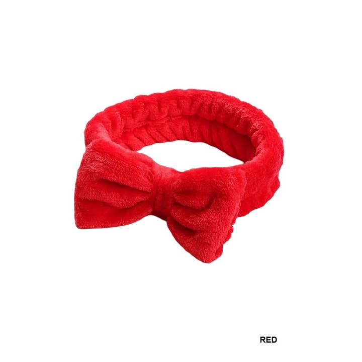 42POPS - Wholesale Fashion Headband - Women's - ..._ SI-26828 Soft Plush Bowknot Spa Headband