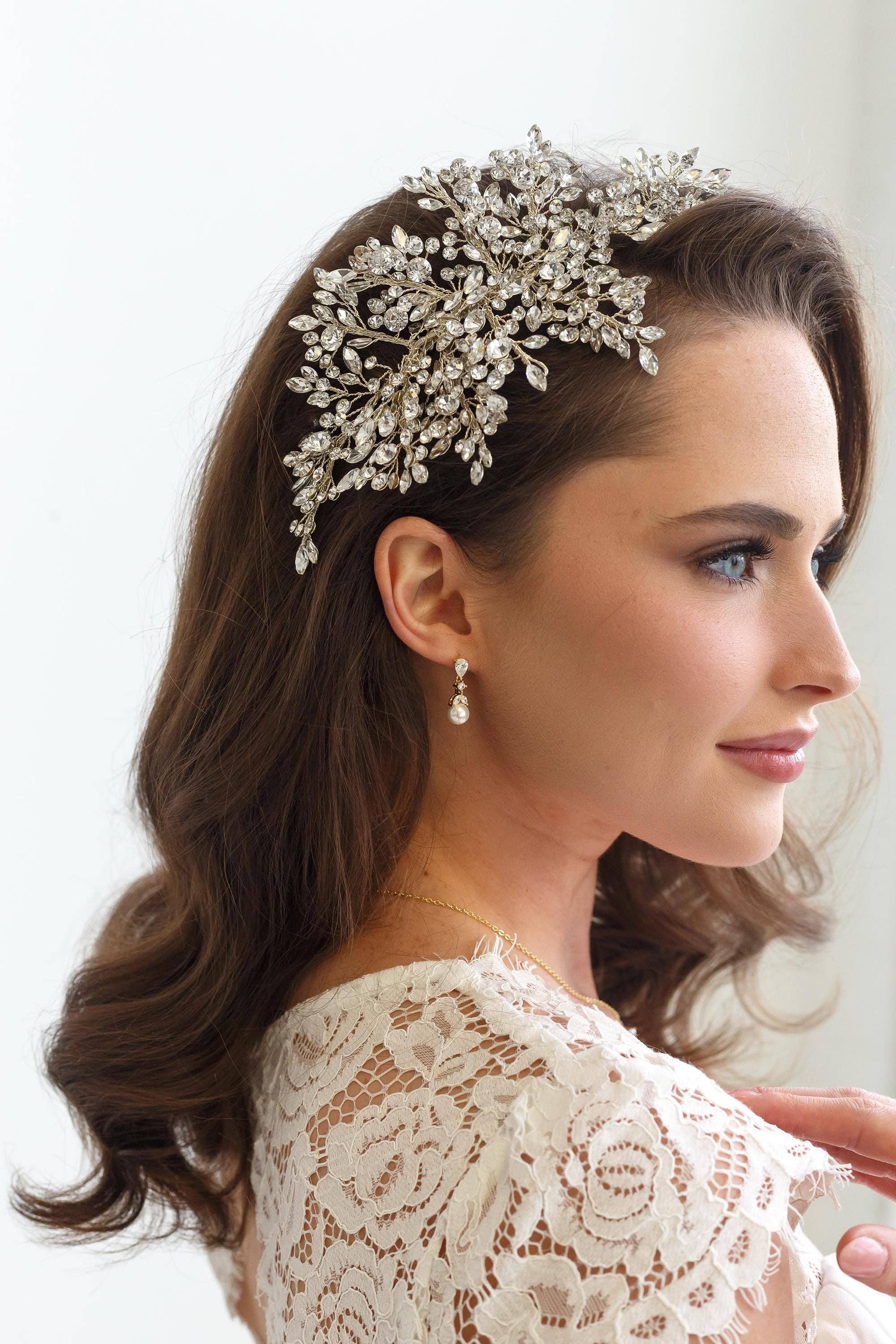 allureweddingjewelry - Wholesale Hair Clip - Women's - Aurora Large Crystal Comb0