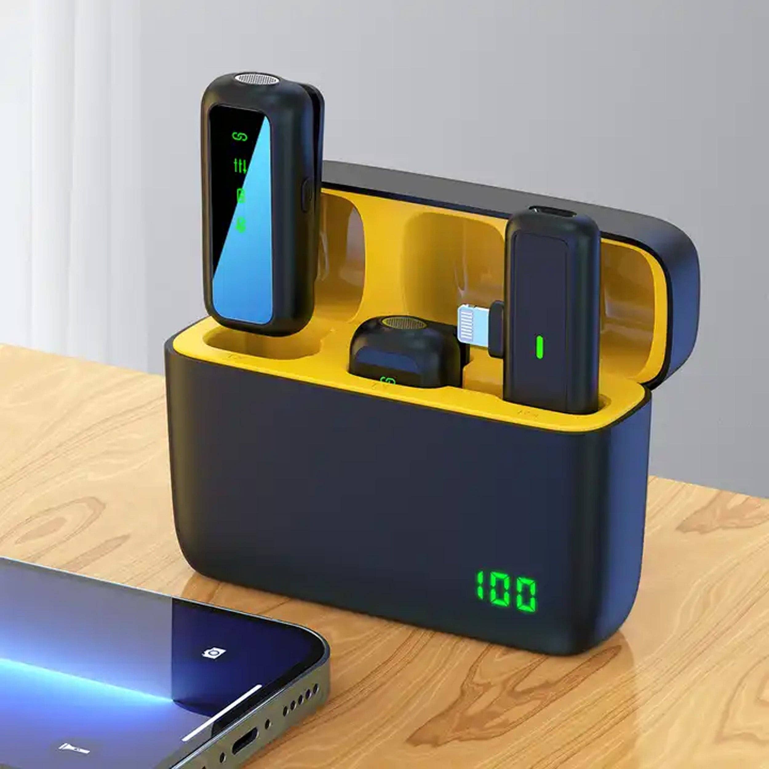 GulleeGadgets - Wholesale Lapel Pin/Button - SX6 Digital Wireless Lapel Mic Set For Type-C & IPhones1