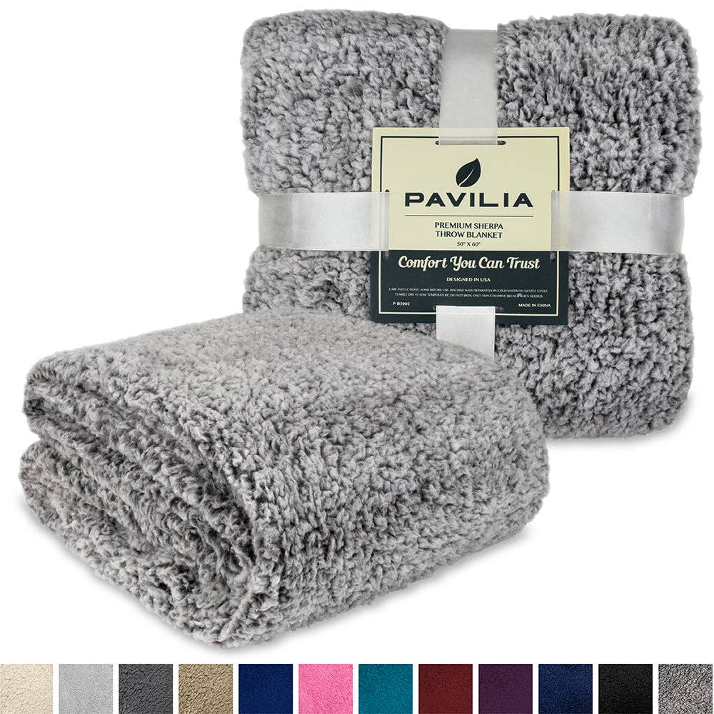 Pavilia - Wholesale Throw Blanket - Plush Shaggy Sherpa Blanket51