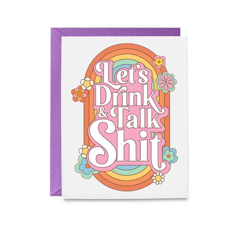 Hello Harlot - Wholesale Everyday Greeting Card - Let's Drink and Talk Shit Card