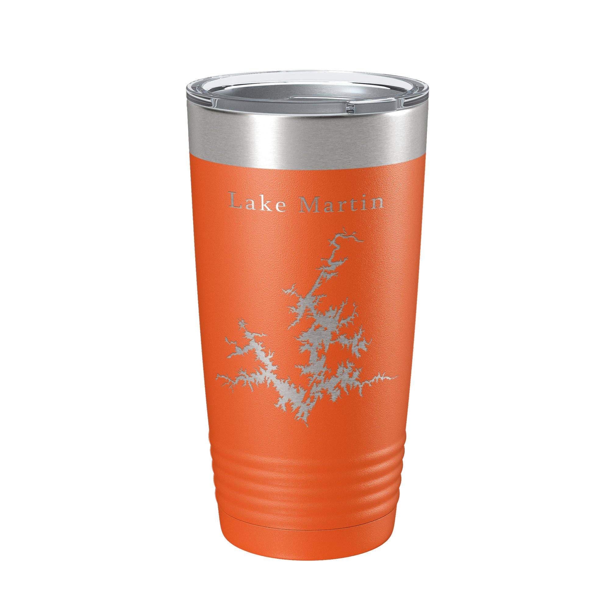CarveBright – Engroshandel Thermokop – Lake Martin Map Tumbler Rejsekrus Isoleret Lasergraveret Kaffekop Alabama 20 oz9