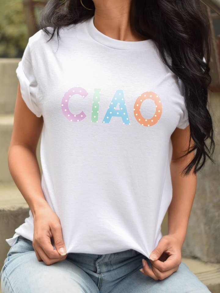 Spring CIAO Tee for wholesale by Marvy Gal