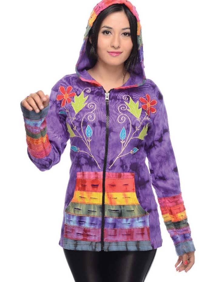 Boho Zip Hooded Moon Jacket SF484 for wholesale by Rising International Inc